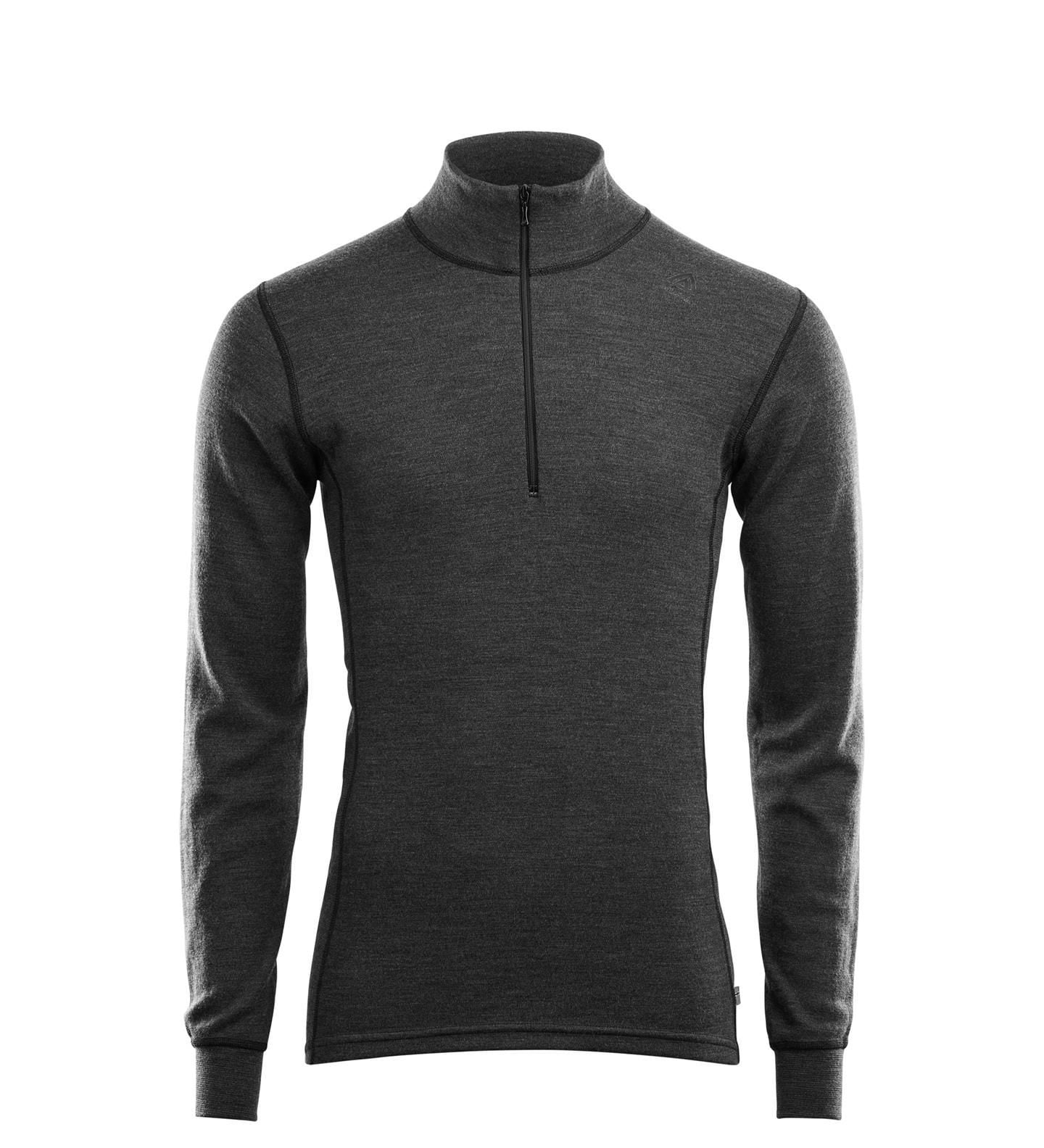 Aclima Warmwool Mock Neck Man Marengo/Jet Black