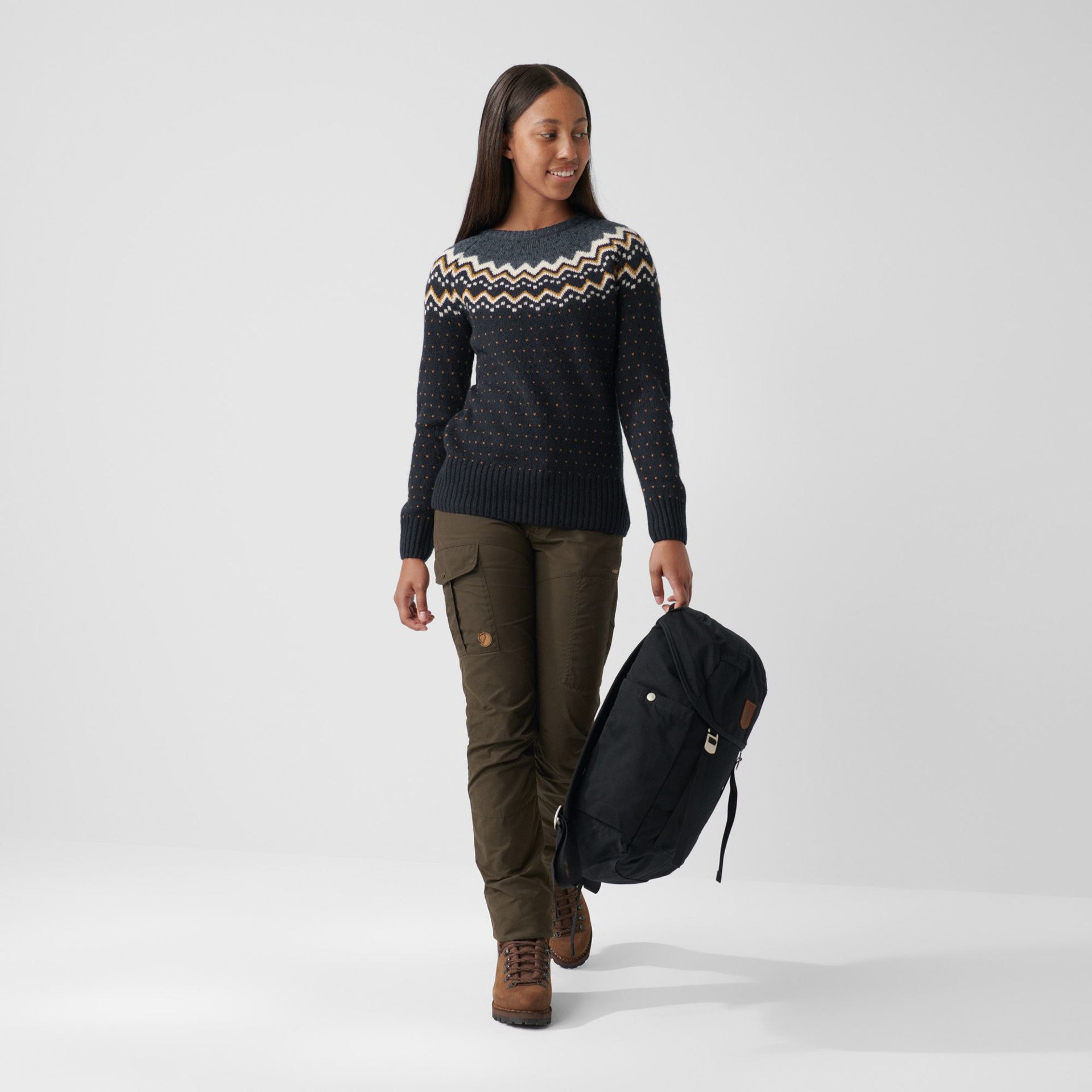 Fjällräven Övik Knit Sweater W. Autumn Leaf - Desert Brown