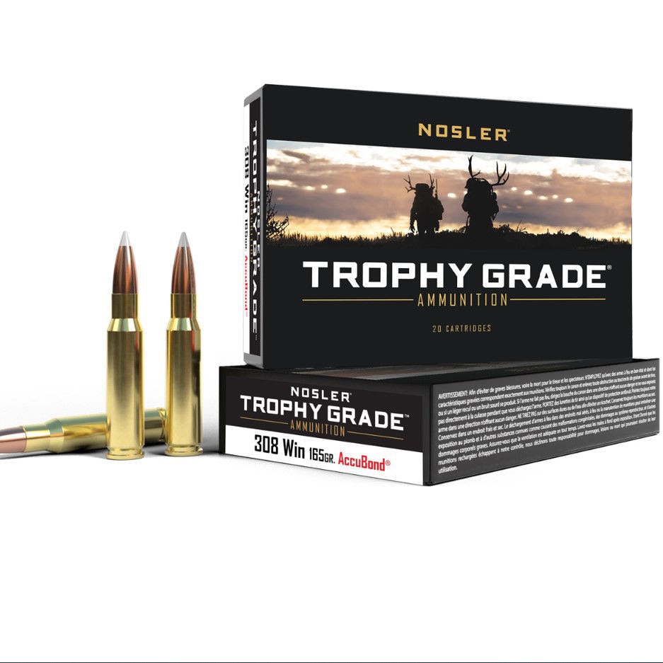 Nosler AccuBond® 308 165gr Trophy Grade Ammunisjon