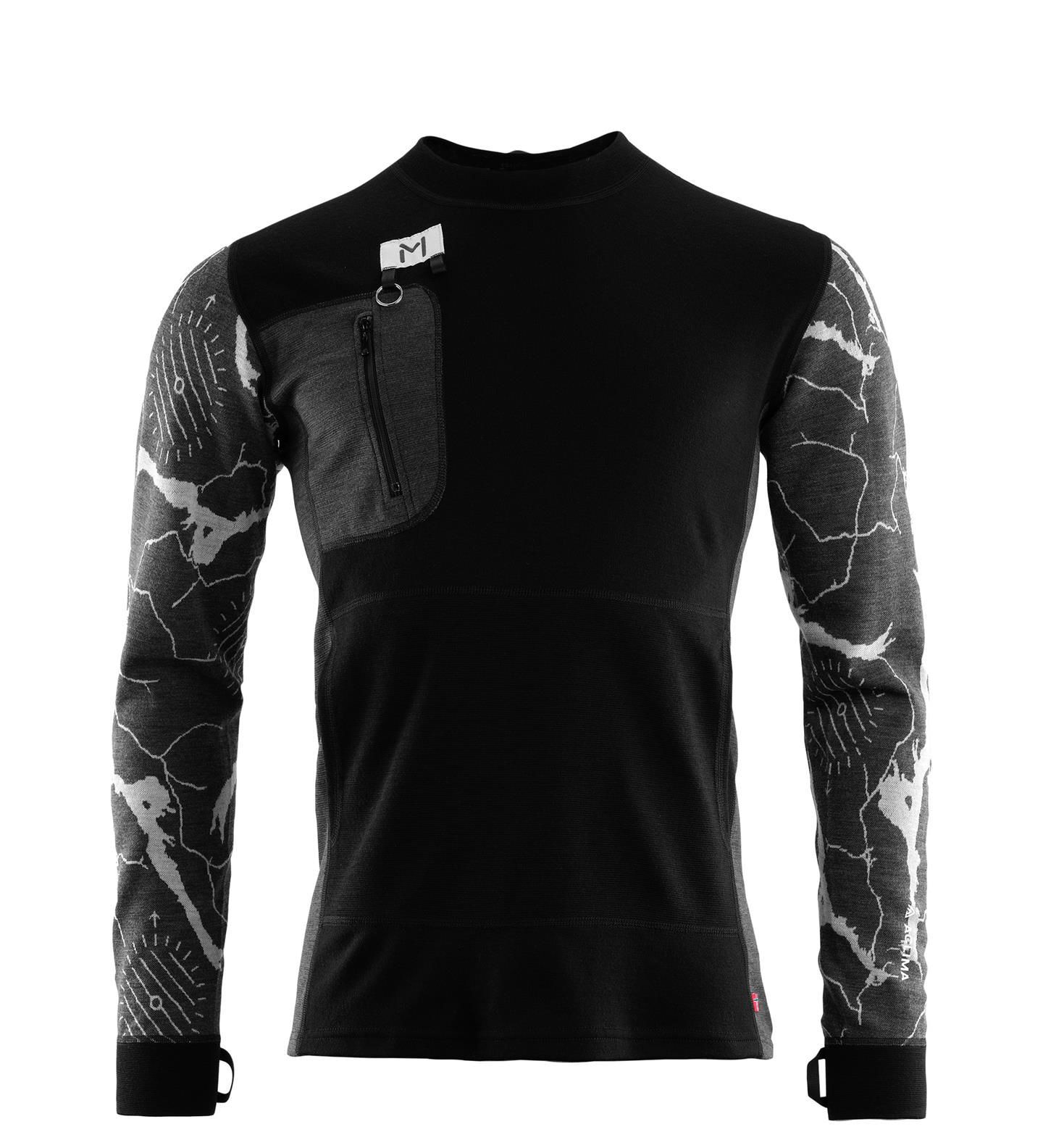 Aclima Lars Monsen Femunden Crewneck M Jet Black/Marengo/Femunden Dark