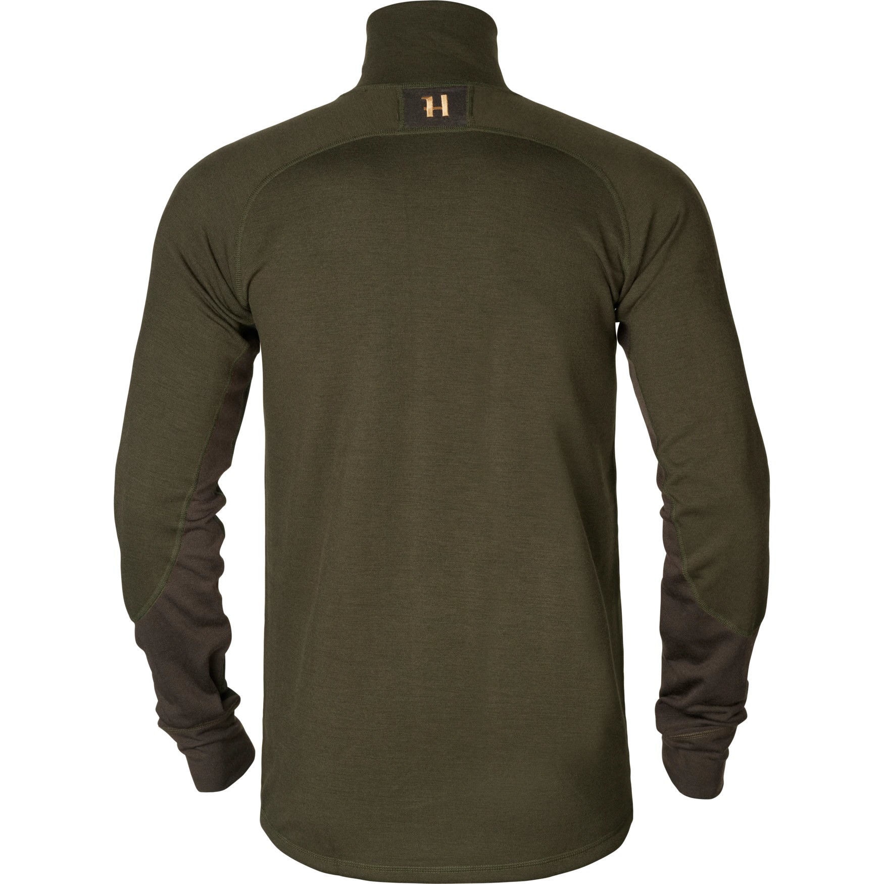 Härkila Base Warm Zip Neck Willow green Shadow Brown