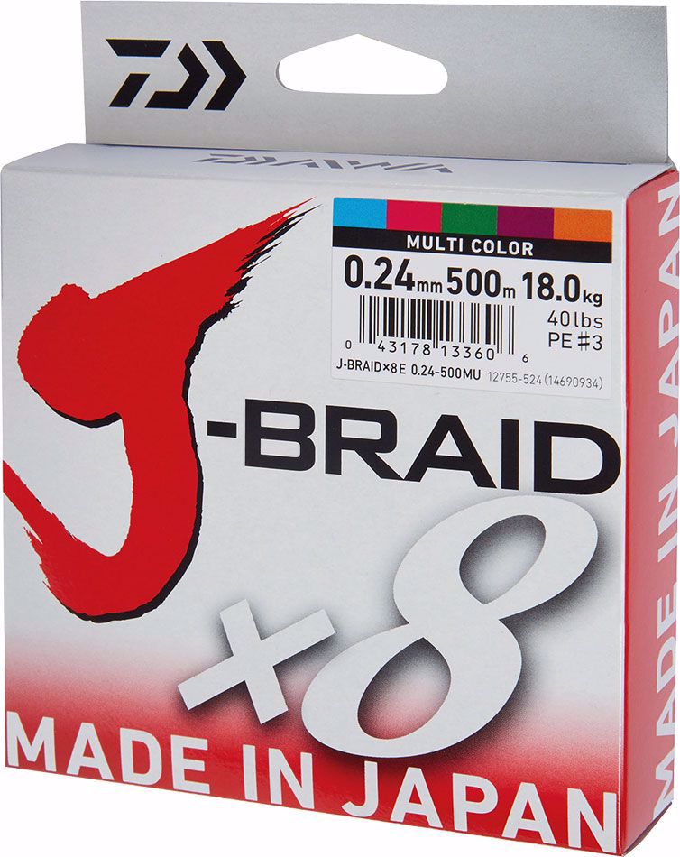 Daiwa J-BRAIDX8 58LB .28MM-500M MC