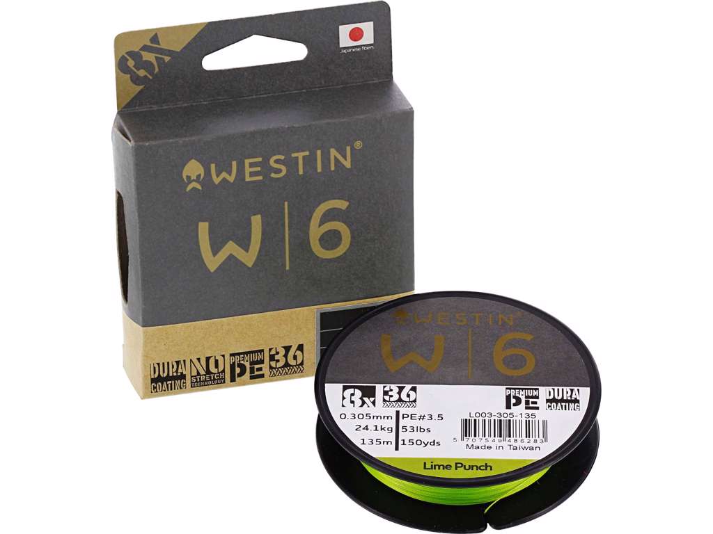 Westin W6 8 Braid Lime Punch 0.26mm 135m 17.2kg