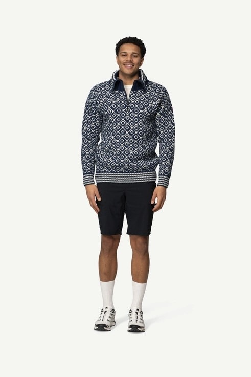 Devold Svalbard Wool Zip Neck Olive/Offwhite