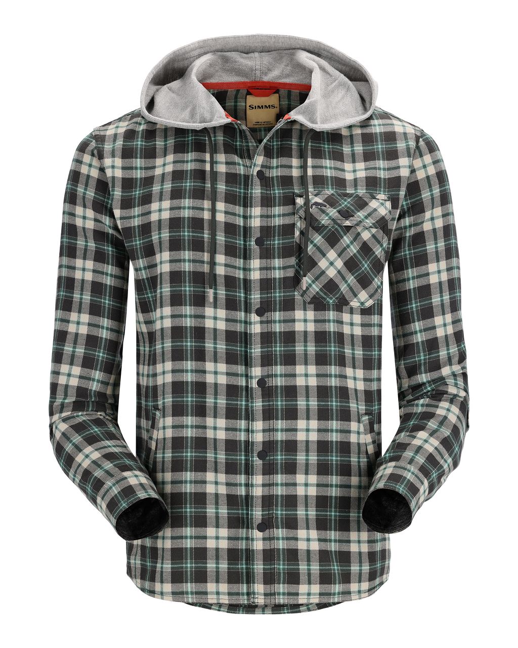 Simms Santee Flannel Hoody Forest/Carbon (utgått)