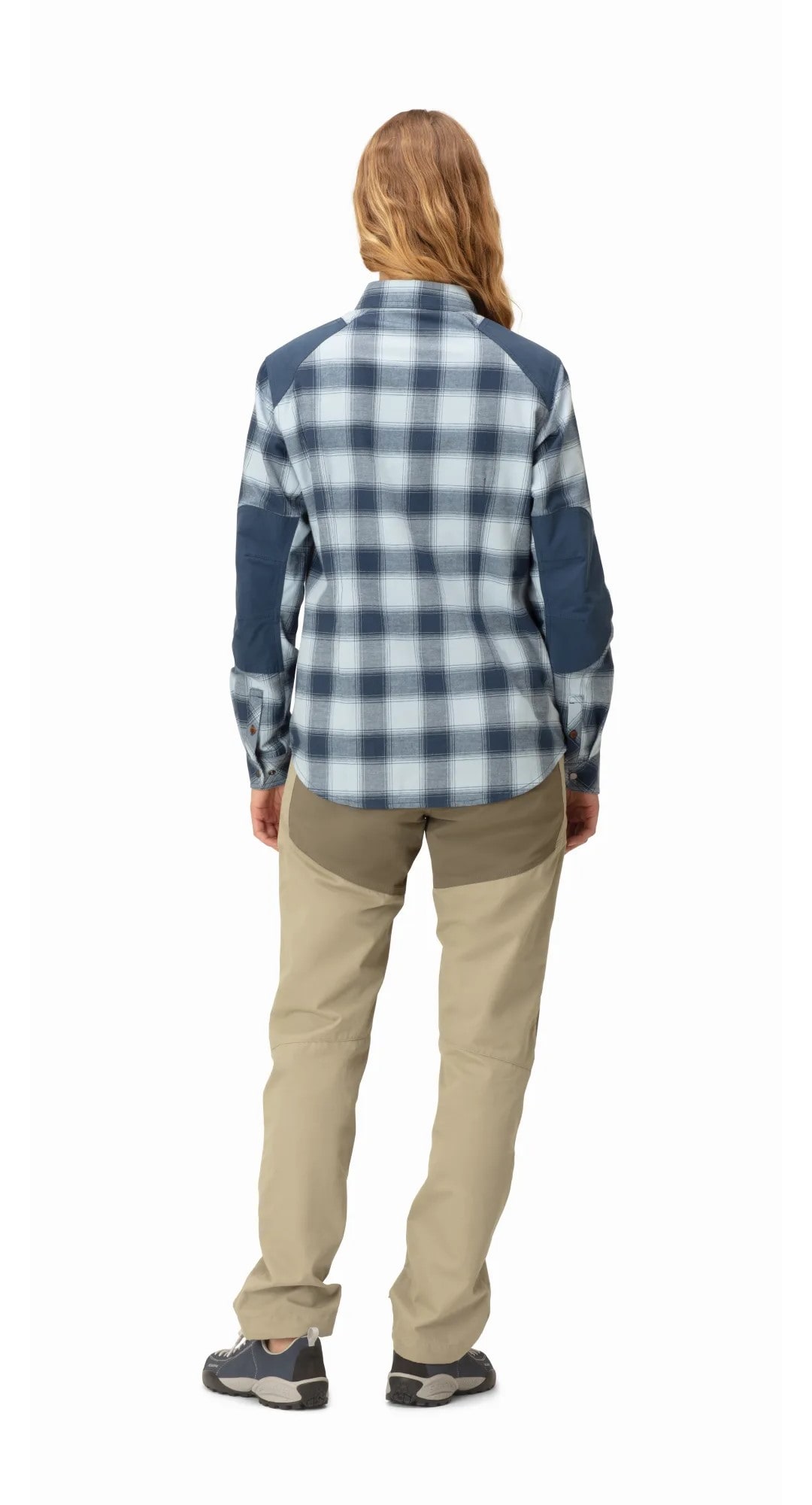 Norrøna svalbard flannel Shirt (W) Blue Fog/Indigo Night Utgått
