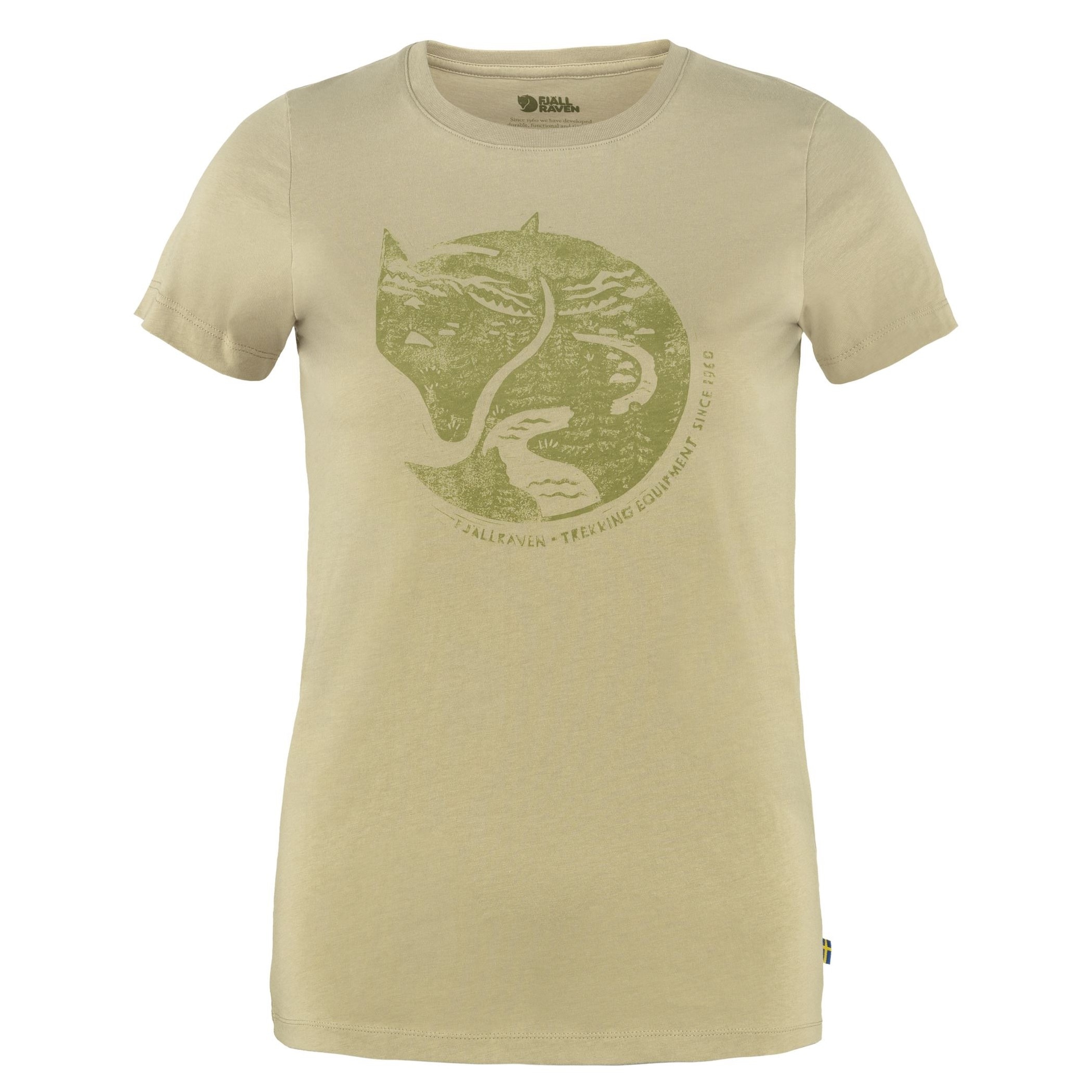 Fjällräven Arctic Fox Print T-Shirt W Sand Stone