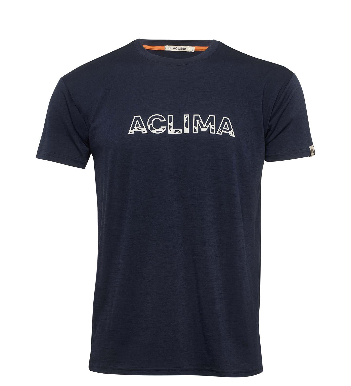 Aclima Lightwool Classic Tee Logo M's Navy Blazer