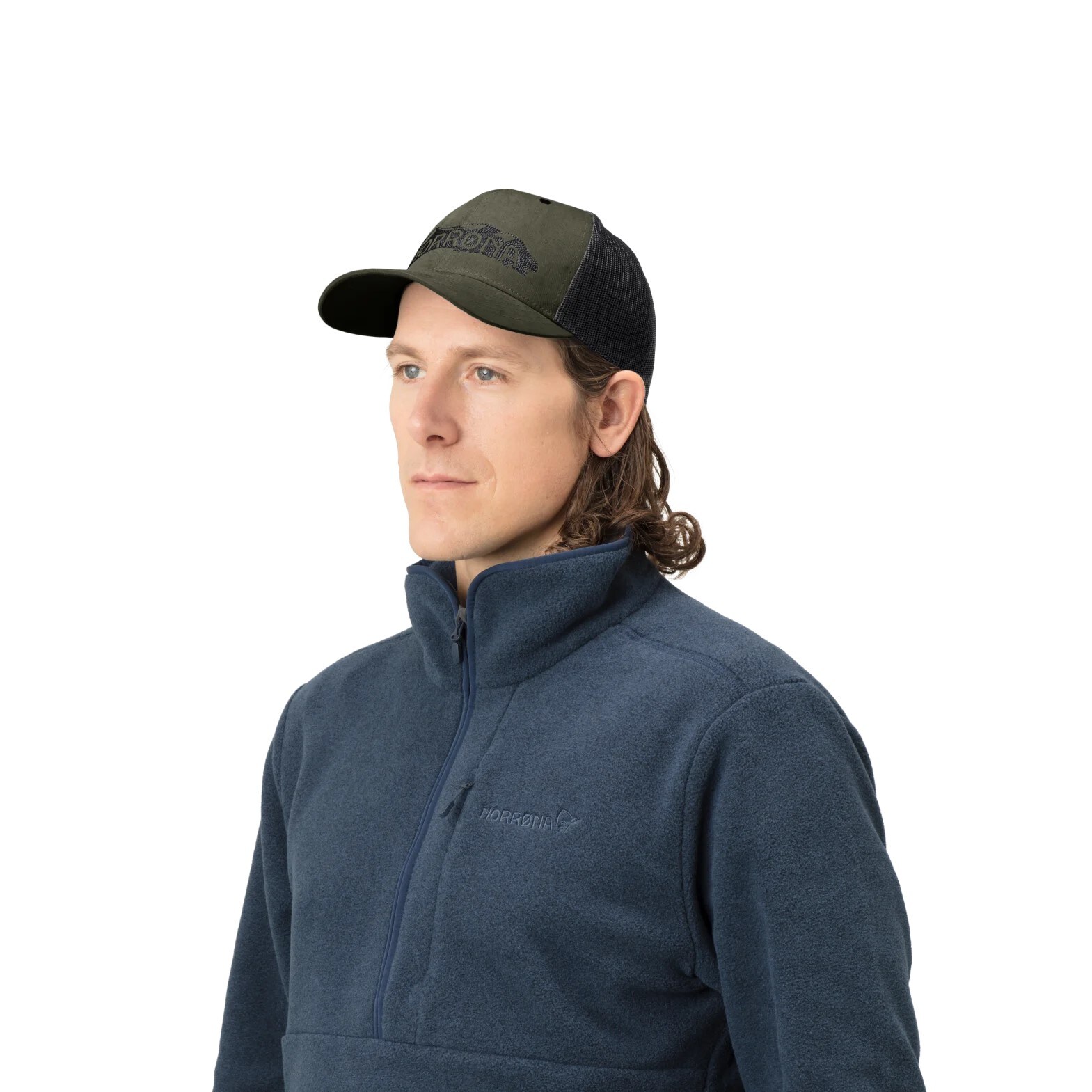 Norrøna /29 Trucker Mesh Snap Back Cap Olive Night/Caviar