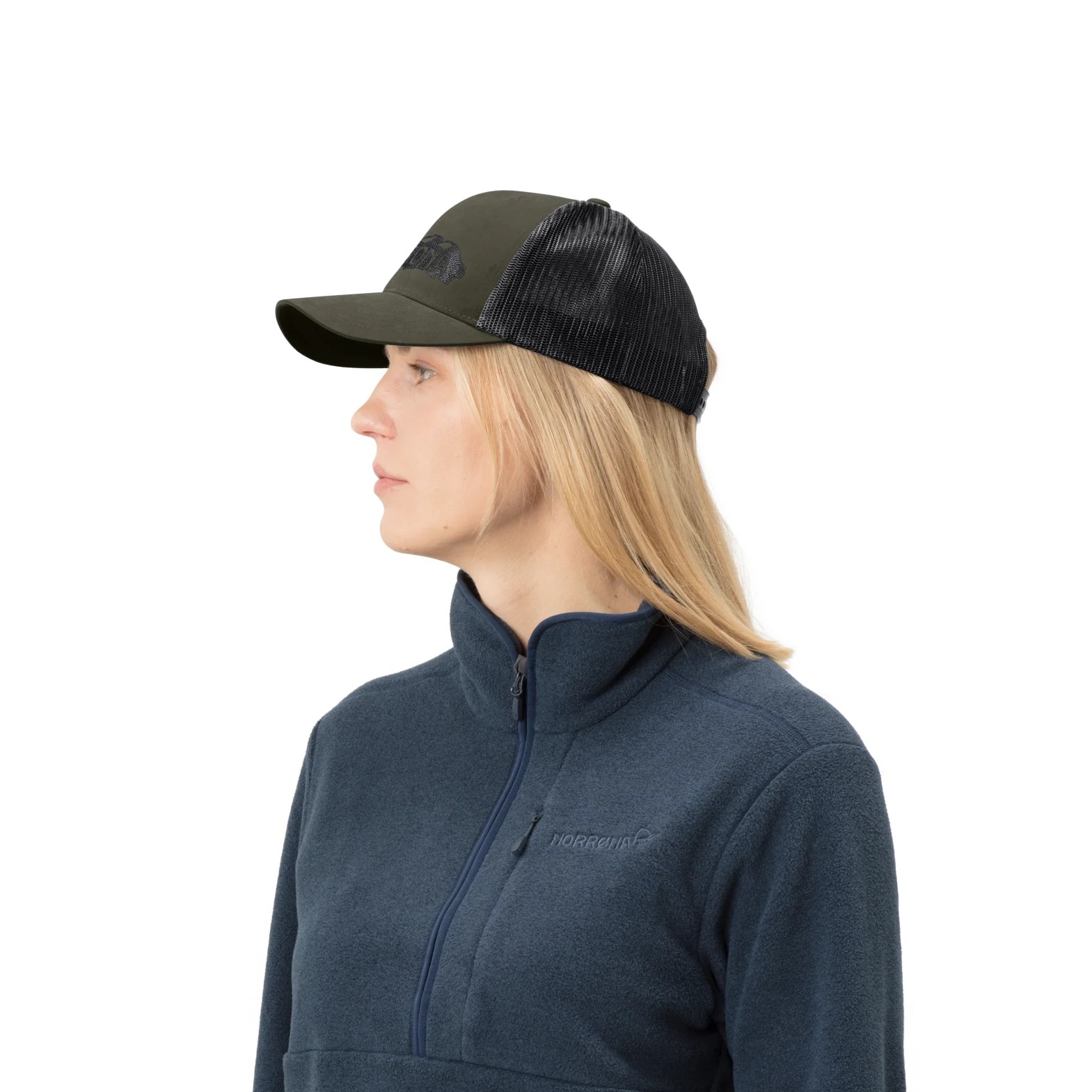 Norrøna /29 Trucker Mesh Snap Back Cap Olive Night/Caviar
