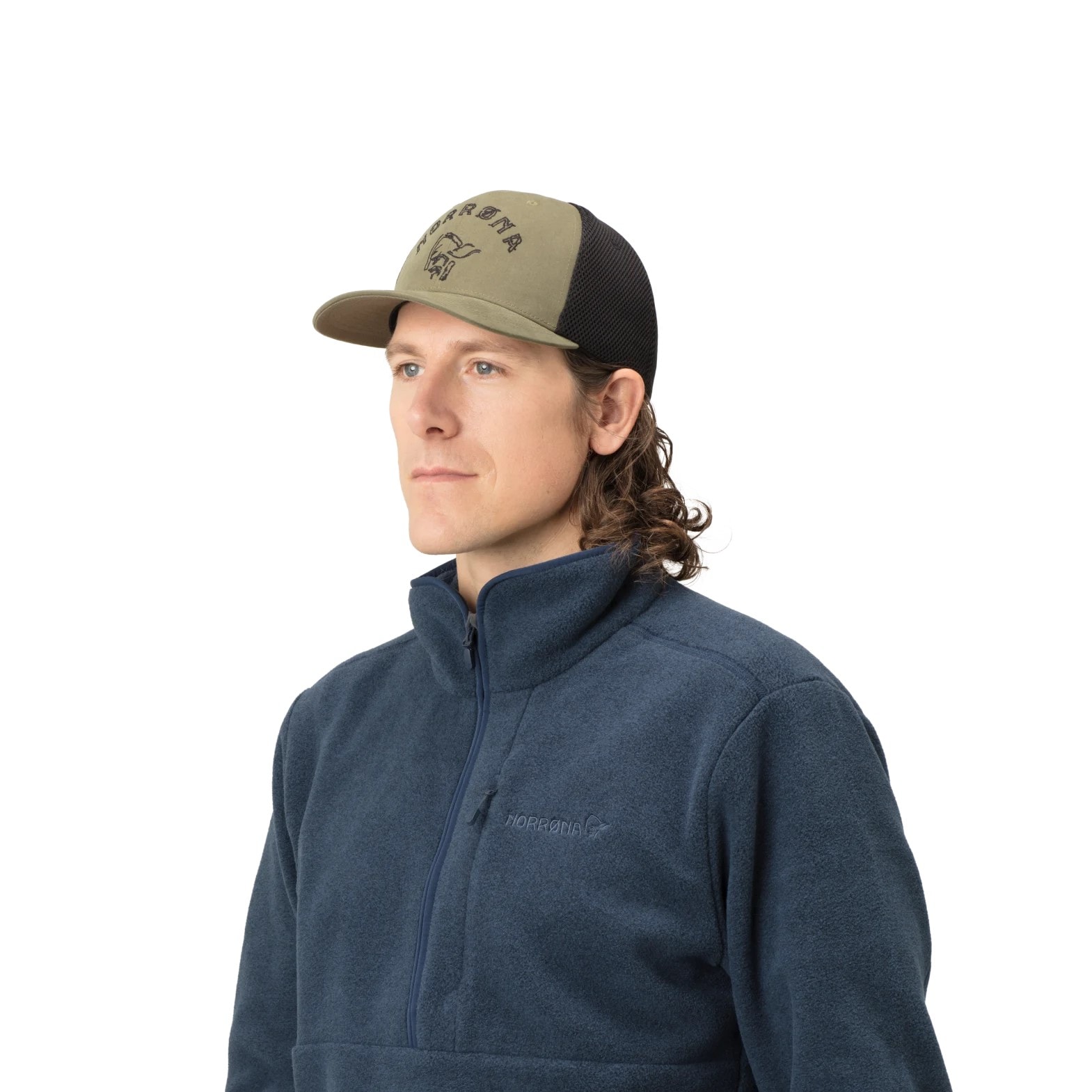 Norrøna /29 Mesh FLexfit Cap Olive Night/Caviar