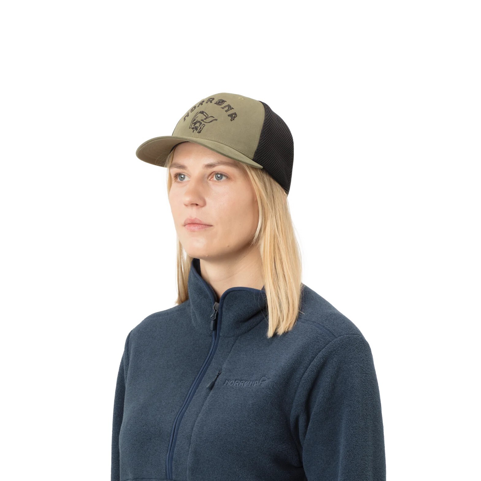 Norrøna /29 Mesh FLexfit Cap Olive Night/Caviar