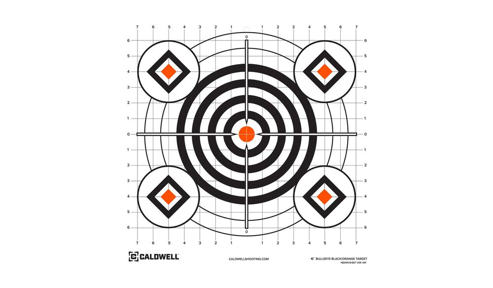 Caldwell Orange Peel Bullseye 16'' Skiver 10 Stk