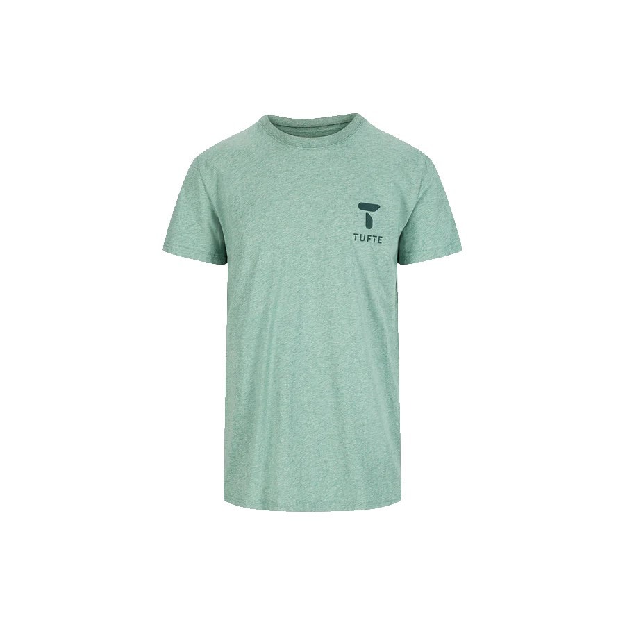 Tufte Eco Brand Tee M Green Melange