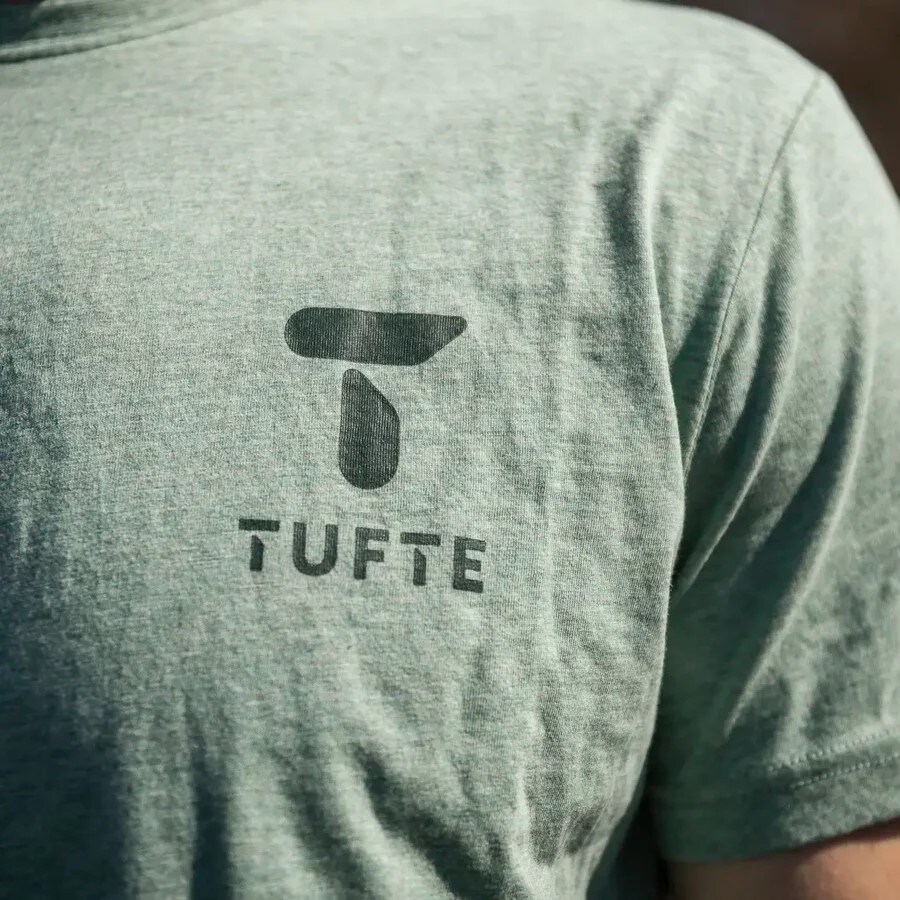 Tufte Eco Brand Tee M Green Melange