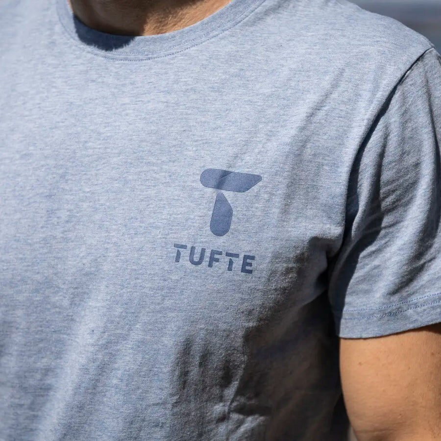 Tufte Eco Brand Tee M Dark Blue Melange