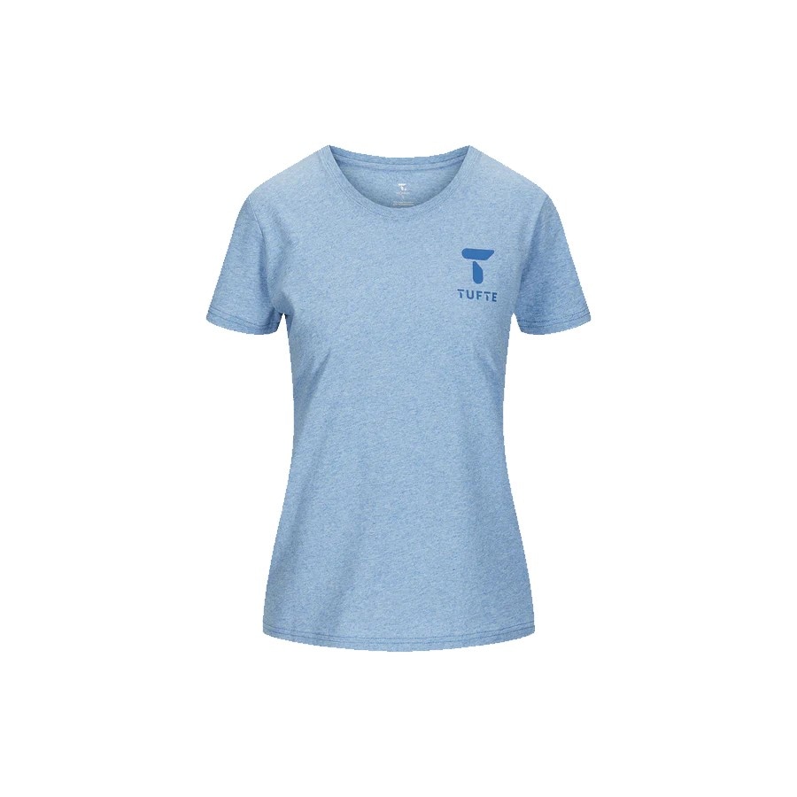 Tufte Eco Brand Tee W Quiet Harbor Melange