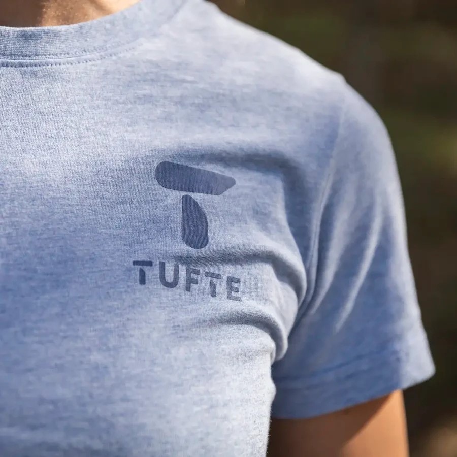 Tufte Eco Brand Tee W Quiet Harbor Melange