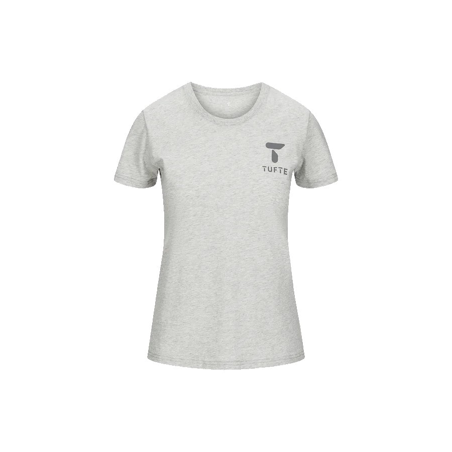 Tufte Eco Brand Tee W Light Grey Melange