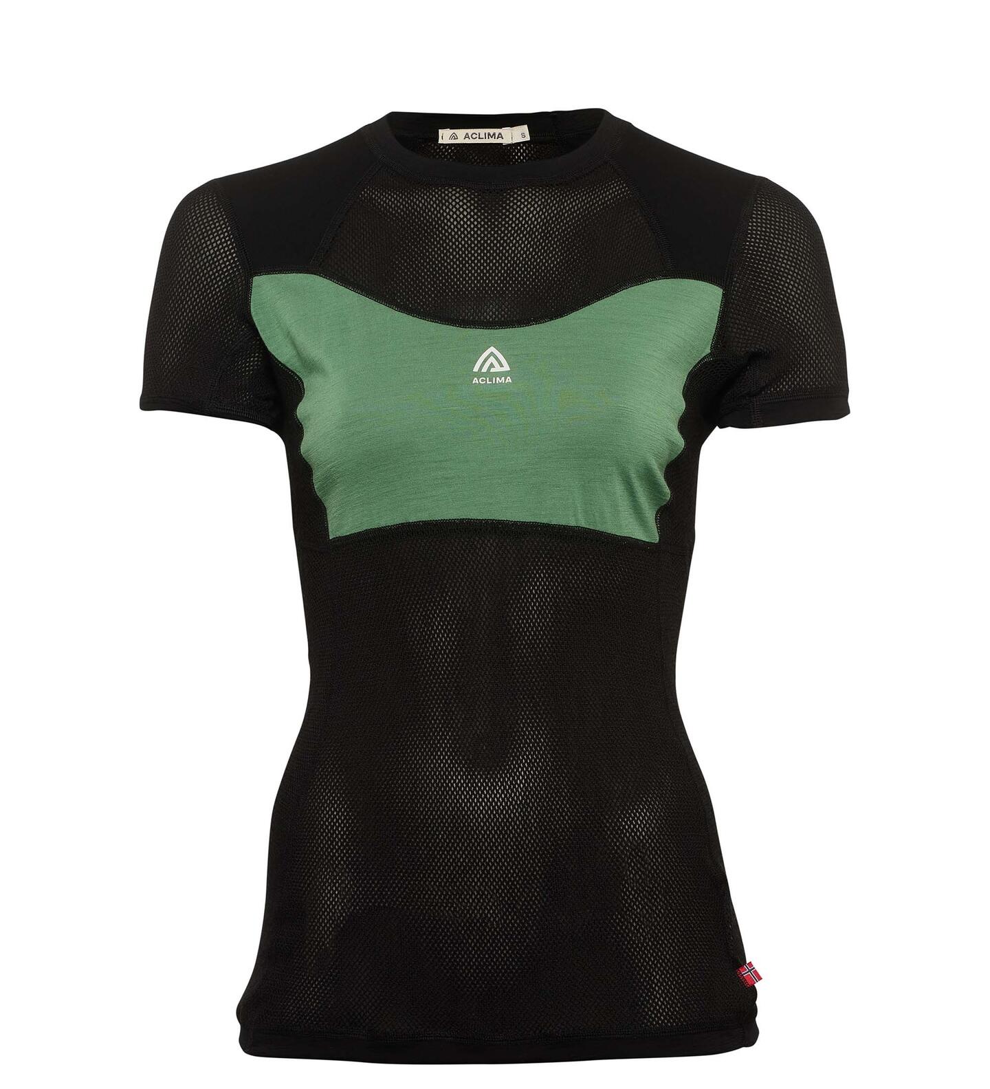 Aclima Woolnet Light T-shirt W Jet Black/Dark Ivy