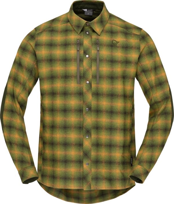 Norrøna Finnskogen Wool Shirt (M) Olive Night Utgått