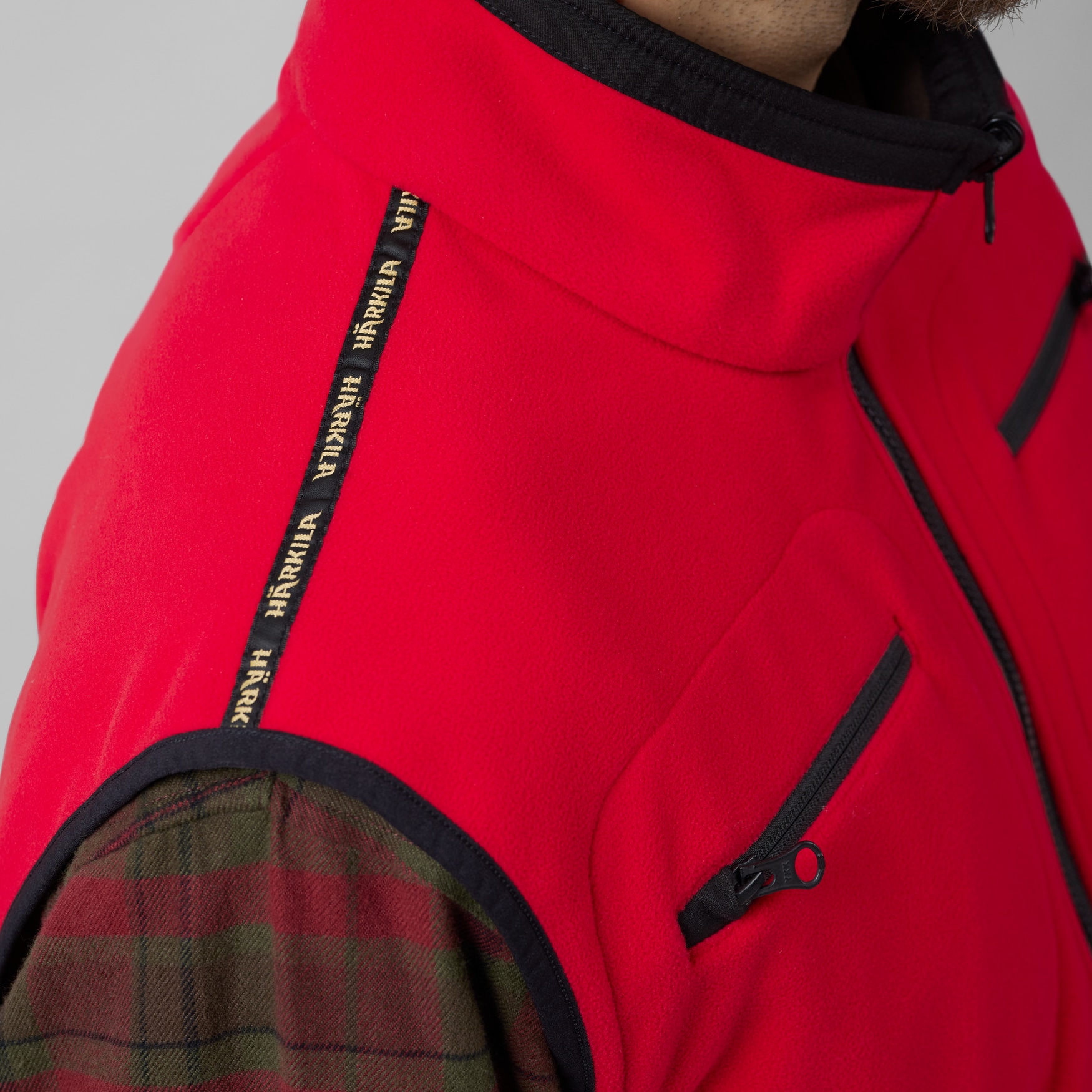 Härkila Kamko fleece Vest Brown/Red