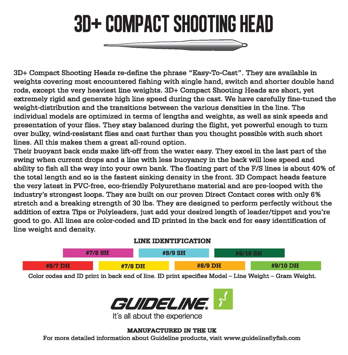 Guideline 3D+ Compact 19g / 293 grains F/S1/S3