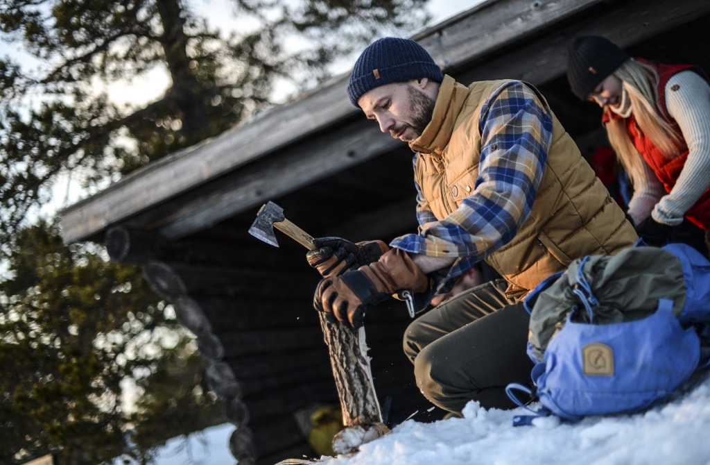 Fjällräven Singi Heavy Flannel Shirt M Dark Navy - Buckwheat Brown