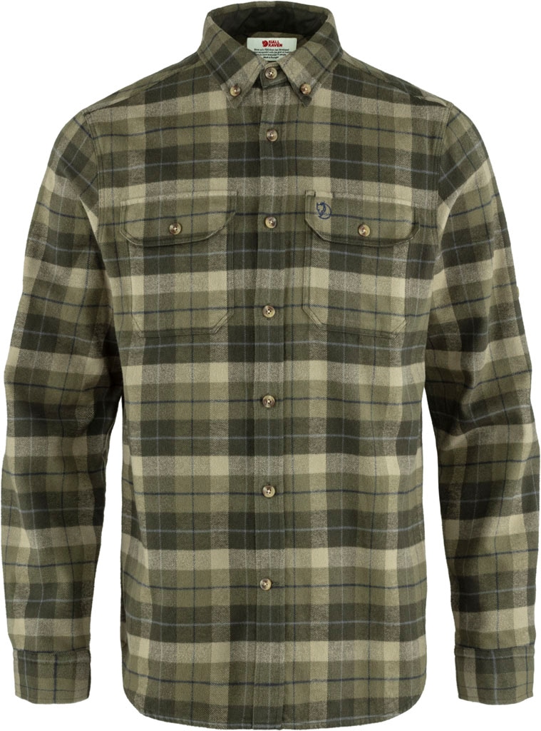 Fjällräven Singi Heavy Flannel Shirt M Dark Navy - Buckwheat Brown