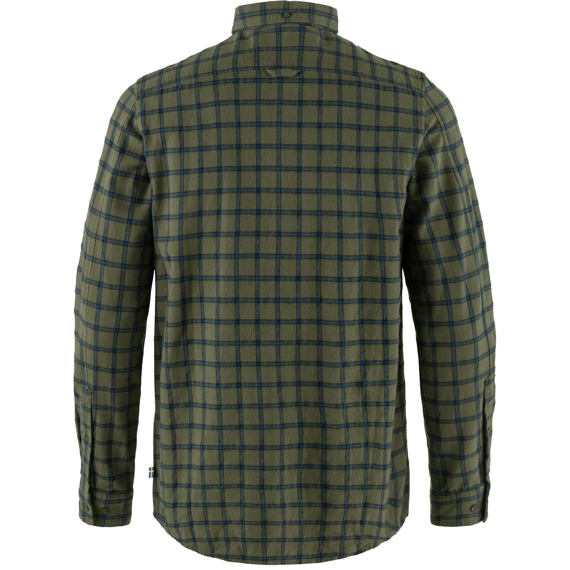 Fjällräven Övik Flannel Shirt M Laurel Green - Indigo Blue