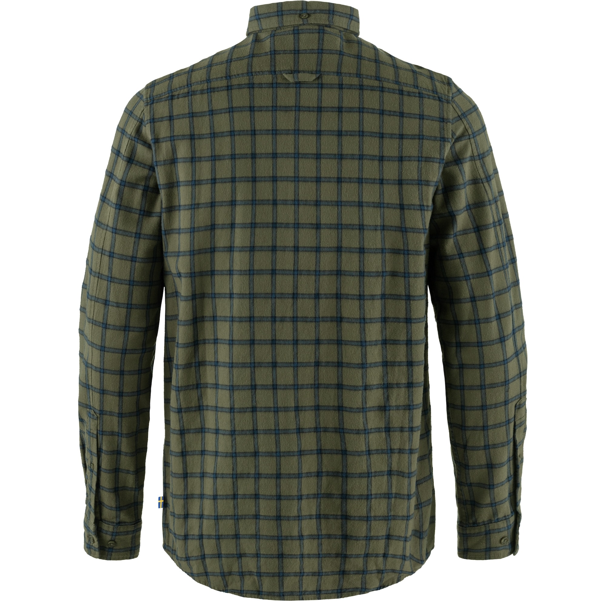 Fjällräven Övik Flannel Shirt M Laurel Green - Indigo Blue