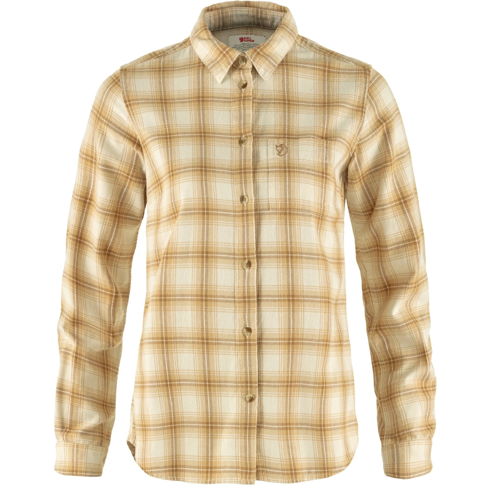 Fjällräven Övik Flannel Shirt W Chalk White - Dune Beige