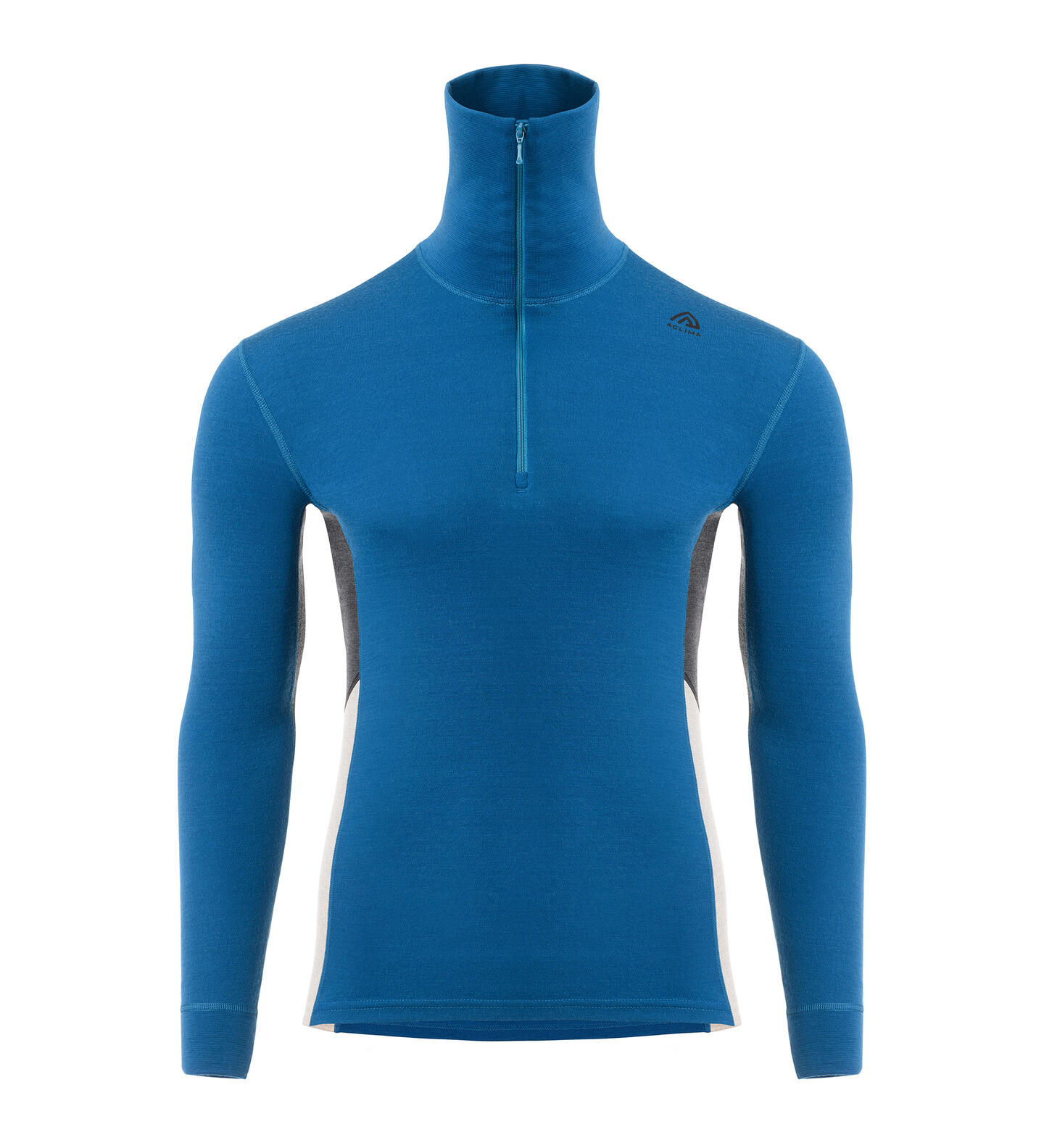 Aclima Warmwool Polo M Corsair/Beige Melange/Marengo