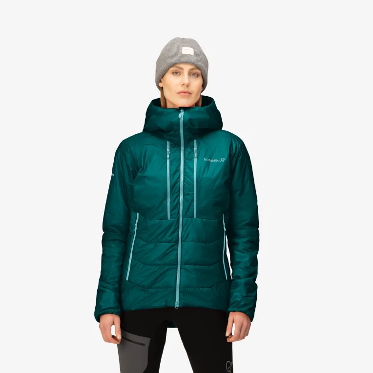 Norrøna trollveggen Primaloft100 Zip Hood (W) Everglade Utgått