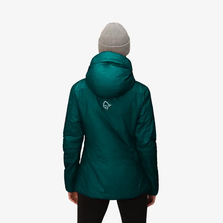 Norrøna trollveggen Primaloft100 Zip Hood (W) Everglade Utgått