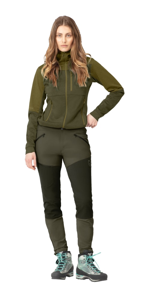 Norrøna falketind Rugged Slim Pants (W) Olive Night / Rosin Utgått