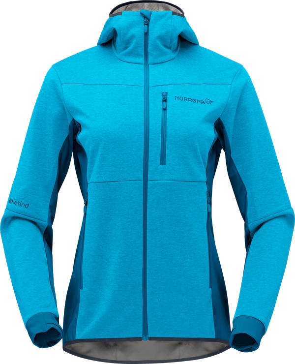 Norrøna Falketind Warm2 Octa Hood (W) Aquarius / Mykonos Blue Utgått