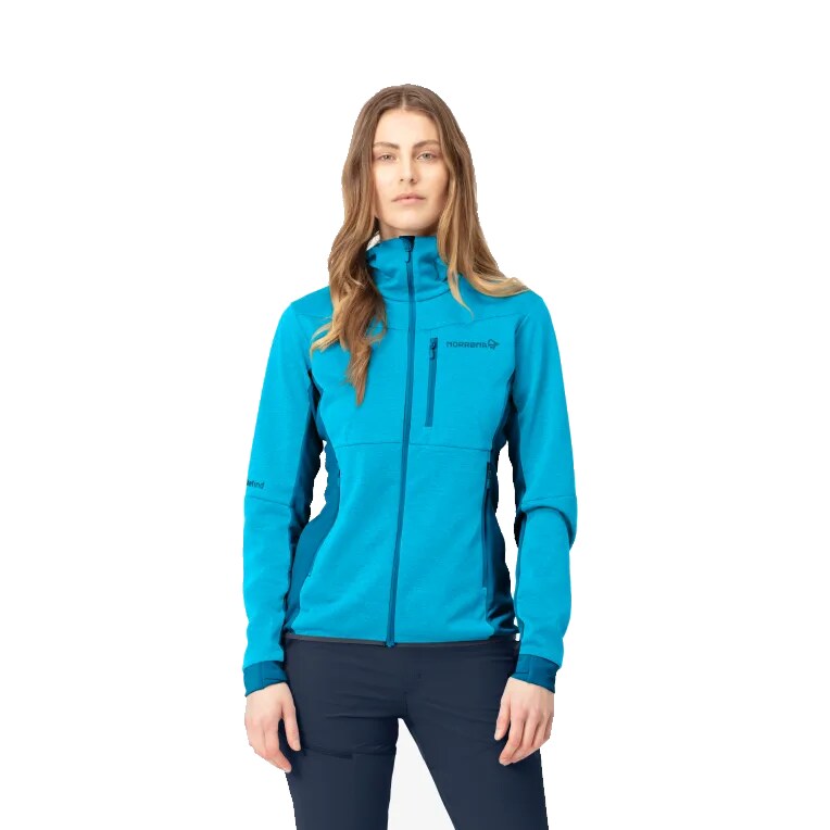 Norrøna Falketind Warm2 Octa Hood (W) Aquarius / Mykonos Blue Utgått