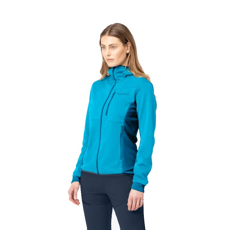 Norrøna Falketind Warm2 Octa Hood (W) Aquarius / Mykonos Blue Utgått