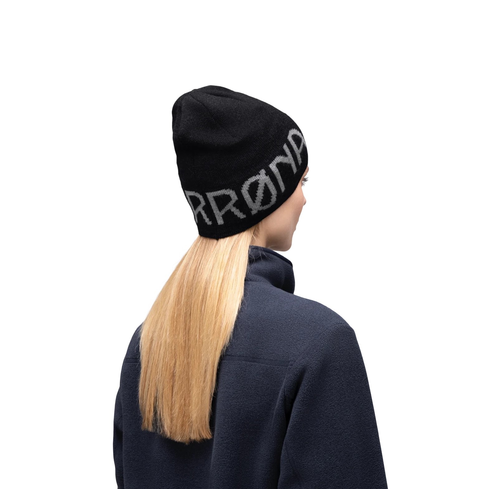 Norrøna /29 Heavy MerinoUll Logo Beanie Caviar Melange