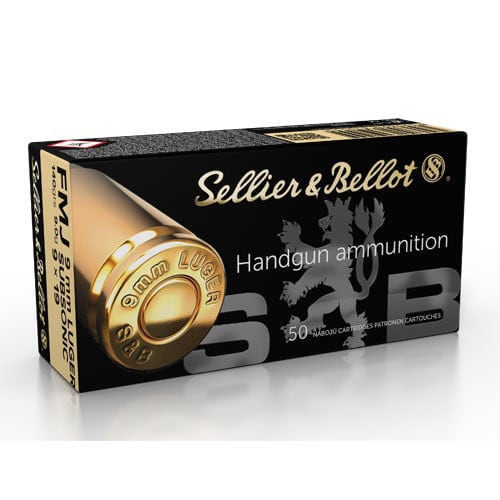 Sellier & Bellot 9mm Luger. SUBSONIC 140 FMJ