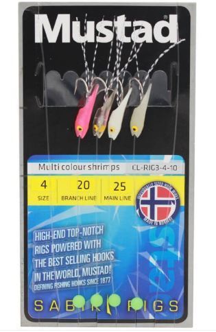 Mustad Multi Colour Shrimp Sabiki Rig