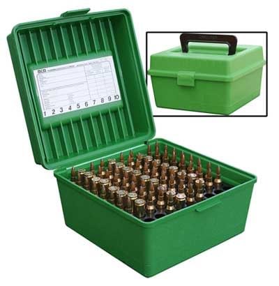 MTM Boks R-100-10 .22-250/375H&H Grønn