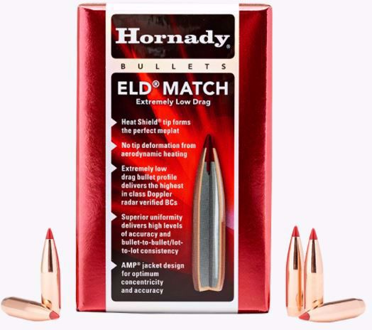 Hornady Match Bullets 22 Cal .224 88 Gr Eld Match 100 Pk