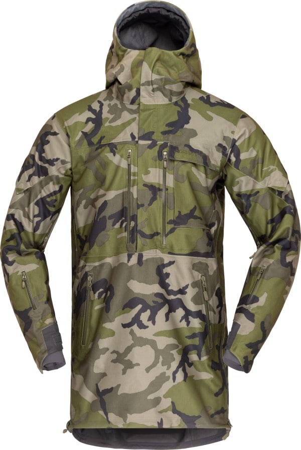 Norrøna Kvinnherad Gore-Tex Parka (M) Green Camo Utgått