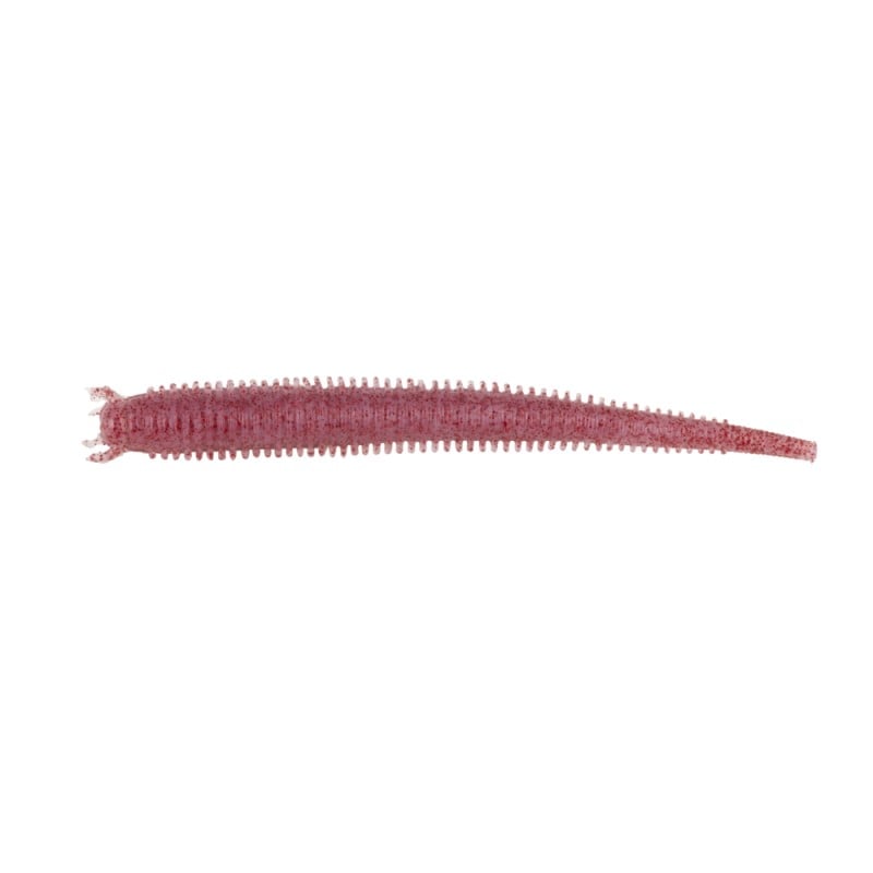 Berkley Gulp Saltwater Fat Sandworm 4in Clear Red Fleck