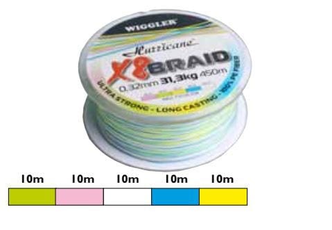 Hurricane X8 Braid Multicolor 450m 0,32