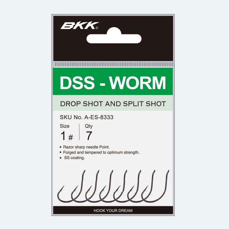 BKK DSS-WORM #2/0 Dropshot/Rig Hook