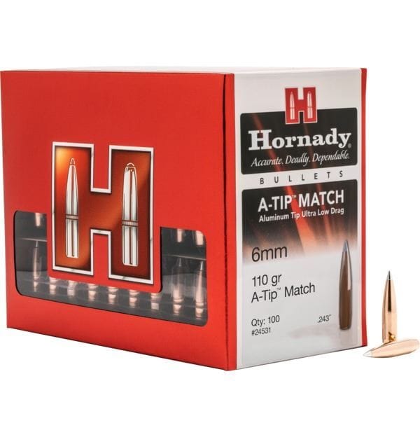 Hornady A-Tip Match Bullets 6 Mm 243 110 Grs