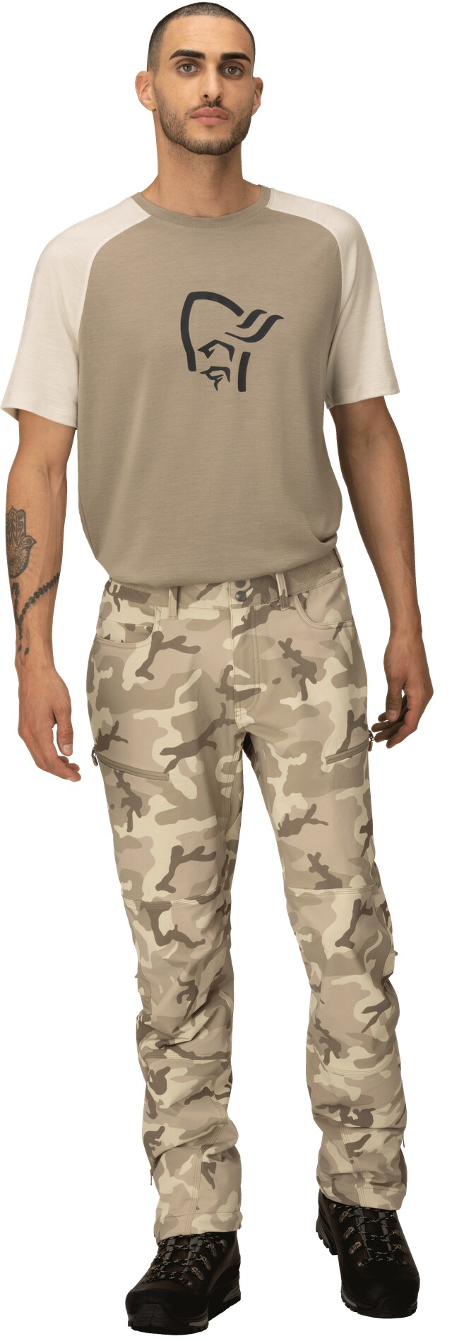Norrøna Femund Flex1 Pants (M) Camo Beige Utgått